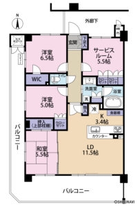サンクレイドル清水柿田川間取図