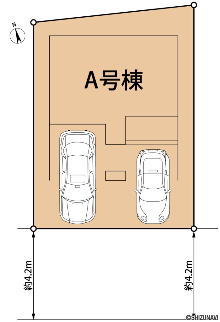駿河区向敷地4丁目13期　　区画図の新築一戸建て3SLDK（1階：S5帖
2階：LDK15帖、洋室5.15帖
3階：洋室7.75帖、6帖
）