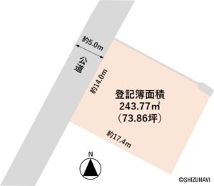 菊川市本所　売土地　建築条件無し！の物件画像