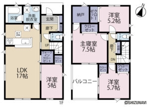 磐田市飛平松　2棟　4LDK　2025年9月完成予定の物件画像