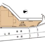 裾野市富沢　中古住宅　土地形状図