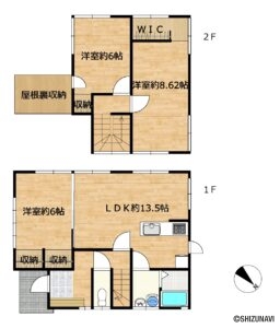 【リフォーム後間取り図（予定）】フロアタイル貼り、クロスの張替え、建具交換、水回り設備交換、照明交換等を行う予定です。3LDKで各居室に収納があるのが嬉しいですね。