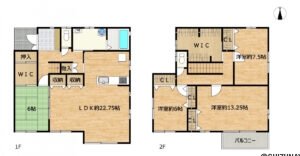 【間取図（リフォーム予定）】クロスの張替え、水回り設備の交換、外壁塗装、駐車場の造成を行いました。間取りの変更を行う予定です。