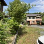 西側からの撮影です。樹木の越境があります。