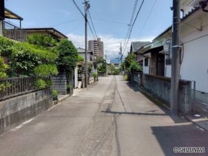 沼津市大岡　売り土地　前面道路