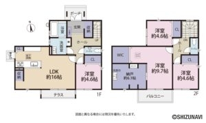 裾野市富沢　中古住宅　間取り図面
