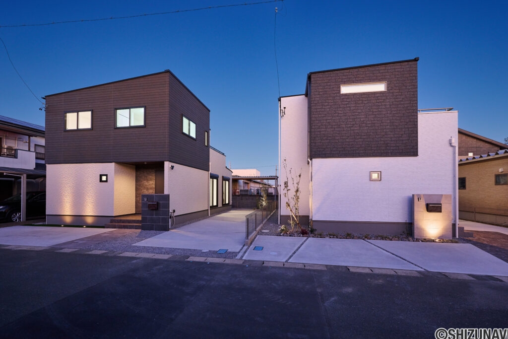 ～アルハウスがつくる街並み～一邸一邸すべてオリジナル。洗練された外観デザイン、オリジナルティ豊かなプランを兼ね備えた街並みの完成です。