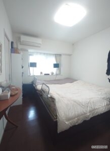 【寝室】7帖ベッド2台が余裕をもって設置できます！