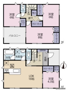 【2025年10月完成予定】浜松市浜名区永島　2棟　4LDKの物件画像