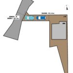 【区画図】縦列2～3台駐車可能です。