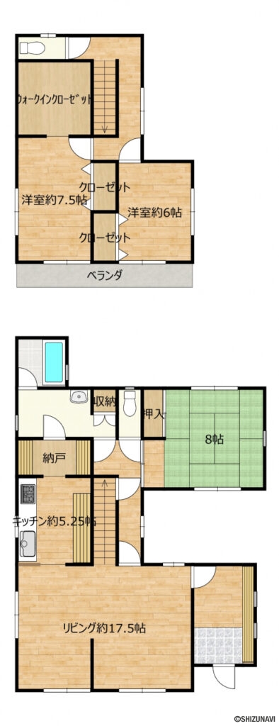 富士宮市大鹿窪間取りの中古住宅3LDK
