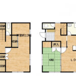 【間取り図】毎日使う浴室と洗面室は拡張し、使い心地の良い広さになりました。
