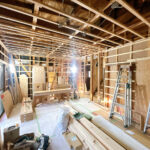 【リフォーム中/LDK】耐震補強工事、フローリング張り、キッチン新品交換、クロス張替え、照明交換等を行っていきます。