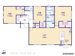 菊川市加茂　2棟　平屋、3LDK/4LDK　2025年10月完成予定の物件画像