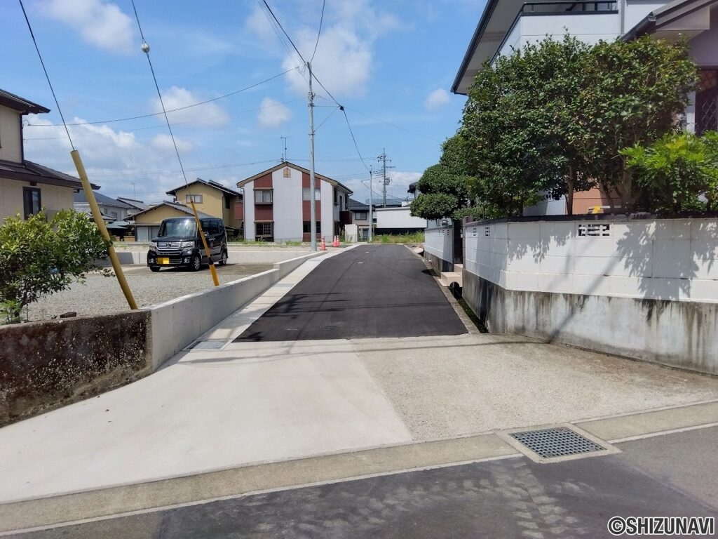 富士市伝法　4区画分譲地　前面道路