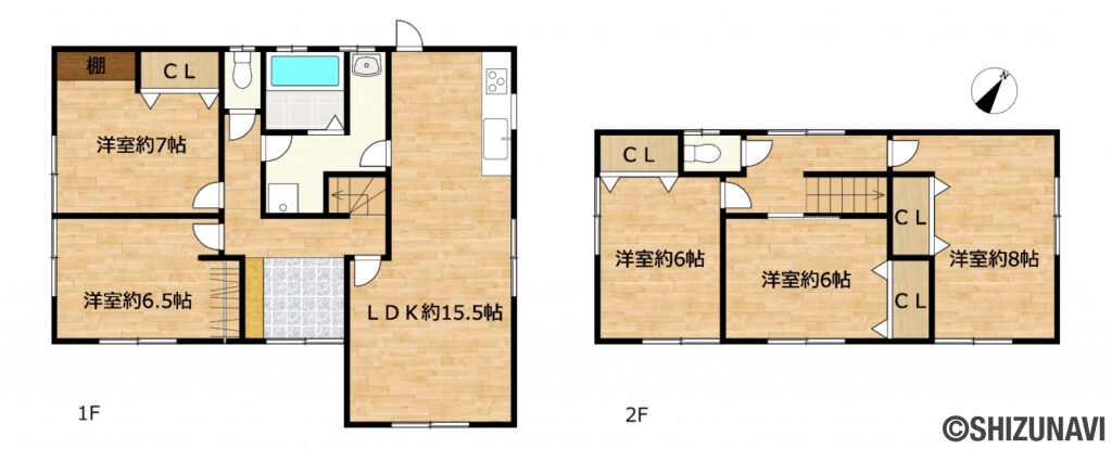 カチタス　志太5丁目　間取り図の中古住宅5LDK