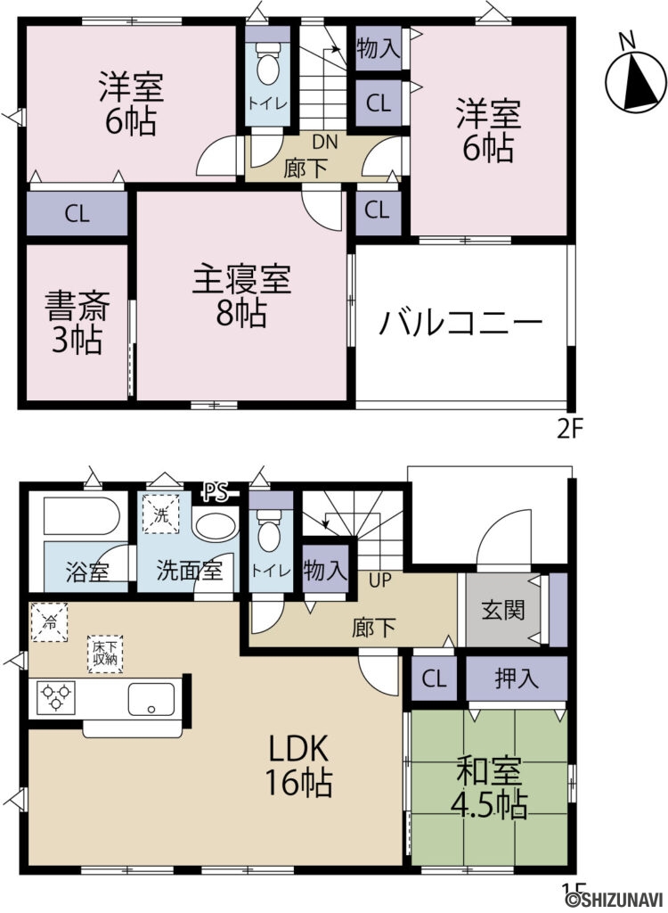 富士市中里第9　1号棟　間取りの新築一戸建て4SLDK