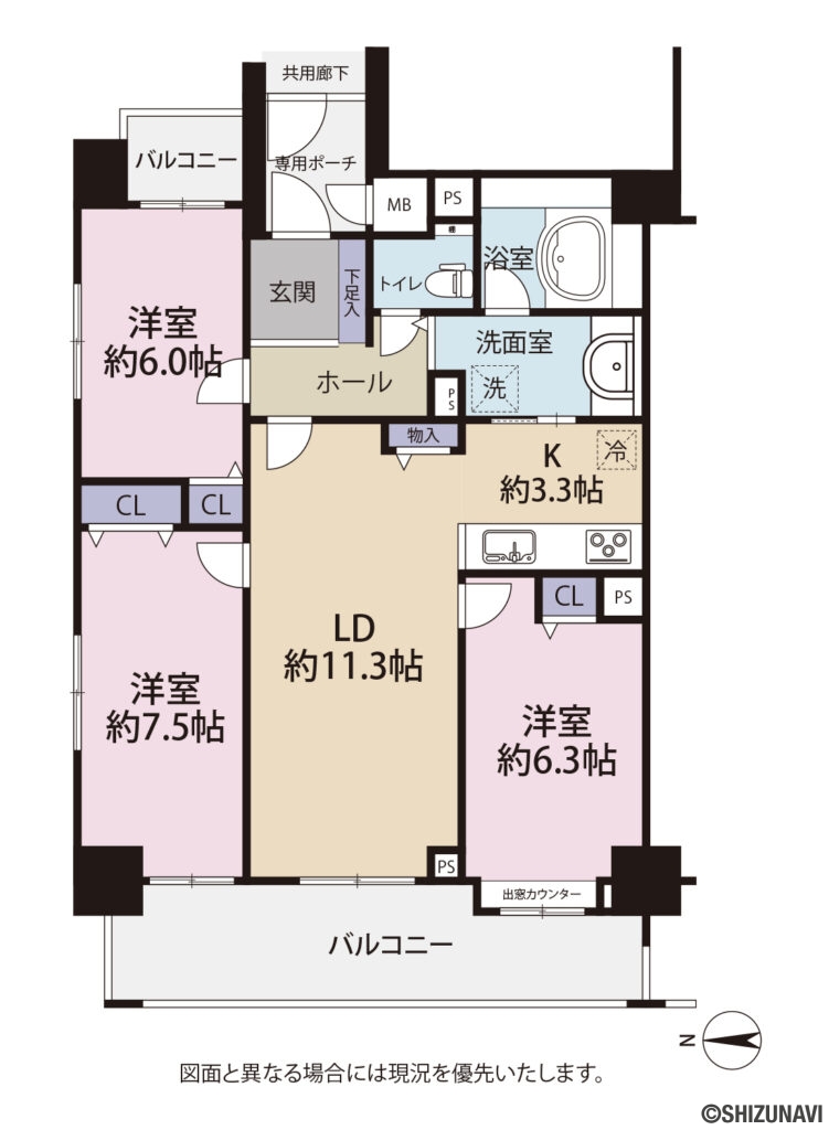 ディークラディア清水駅前　間取図