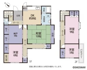 富士市厚原　中古住宅　間取り図面