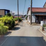三島市安久　売り土地　前面道路