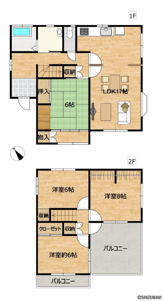 三ツ沢間取りの中古住宅4LDK