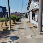 三島市安久　売り土地　前面道路