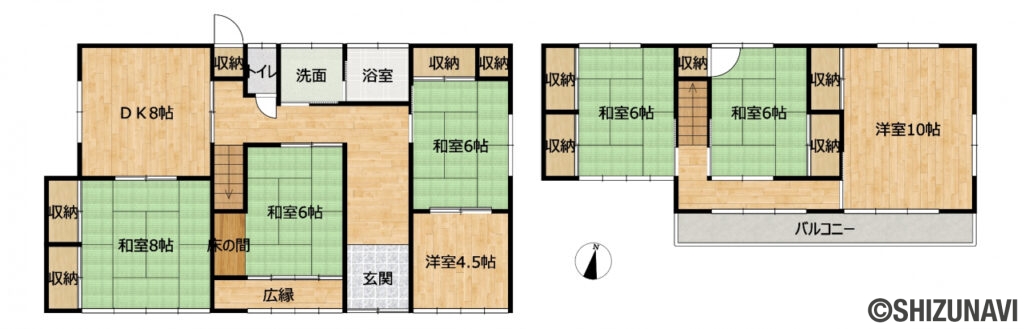 カチタス　すみれ台2　間取り図の中古住宅4LDK