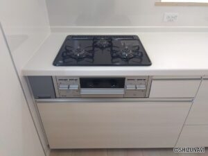 1号棟1階　ガスコンロの写真です。