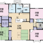 湖西市新所原東　人気の平屋　4LDK　室内リフォーム予定。地震に強い！セキスイハイム施工　敷地広々113坪超　新所原駅徒歩6分の画像