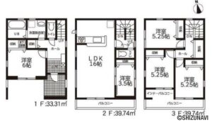 【2026.1完成予定】リーブルガーデン葵区桜町2丁目　新築一戸建て　の物件画像
