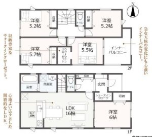 【2026.2完成予定】リーブルガーデン清水区三保6期　新築一戸建て　の物件画像