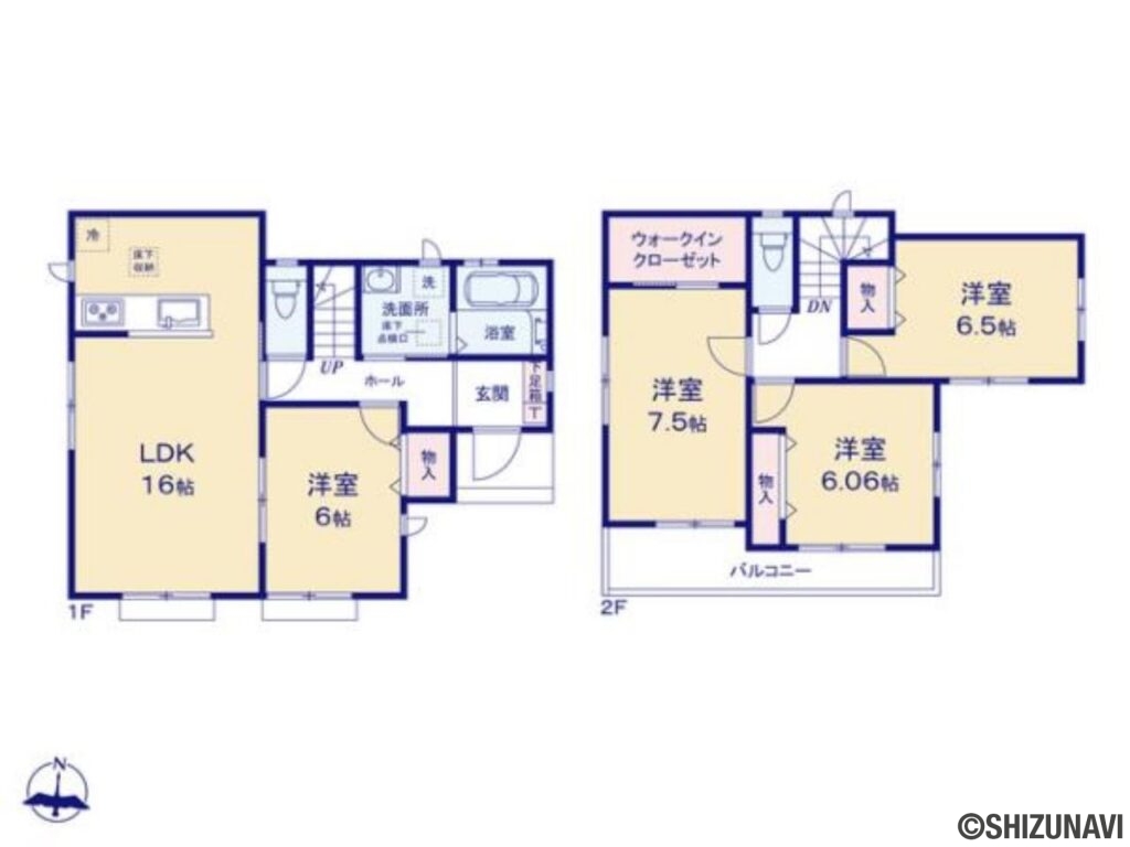 飯田産業　元島田2期　間取り図の新築一戸建て4LDK