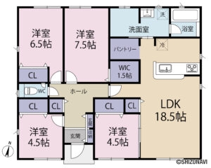 【2025年10月完成予定】袋井市浅名　2棟　4LDKの物件画像