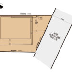 入山瀬店舗併用3階建　配置図