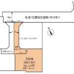 富士市伝法　売り土地2号地　土地形状図