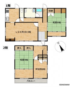 【間取図】リビング約18.5帖の３LDKです。