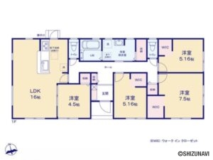 【2025年11月完成予定】磐田市赤池　4LDK　平屋の物件画像