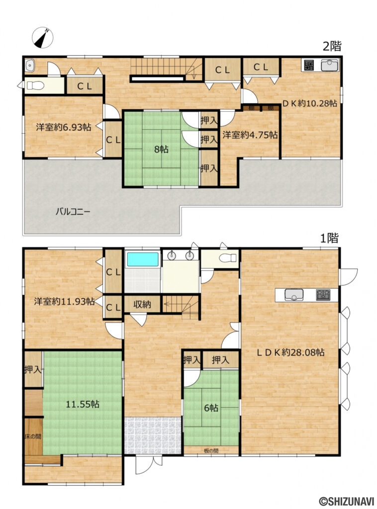 カチタス　住吉　間取り図の中古住宅6LDK