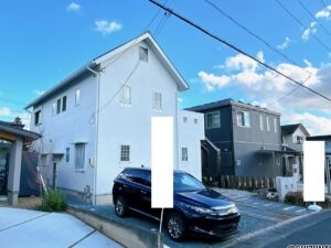 【リフォーム中／外観別アングル】外壁塗装を行います。