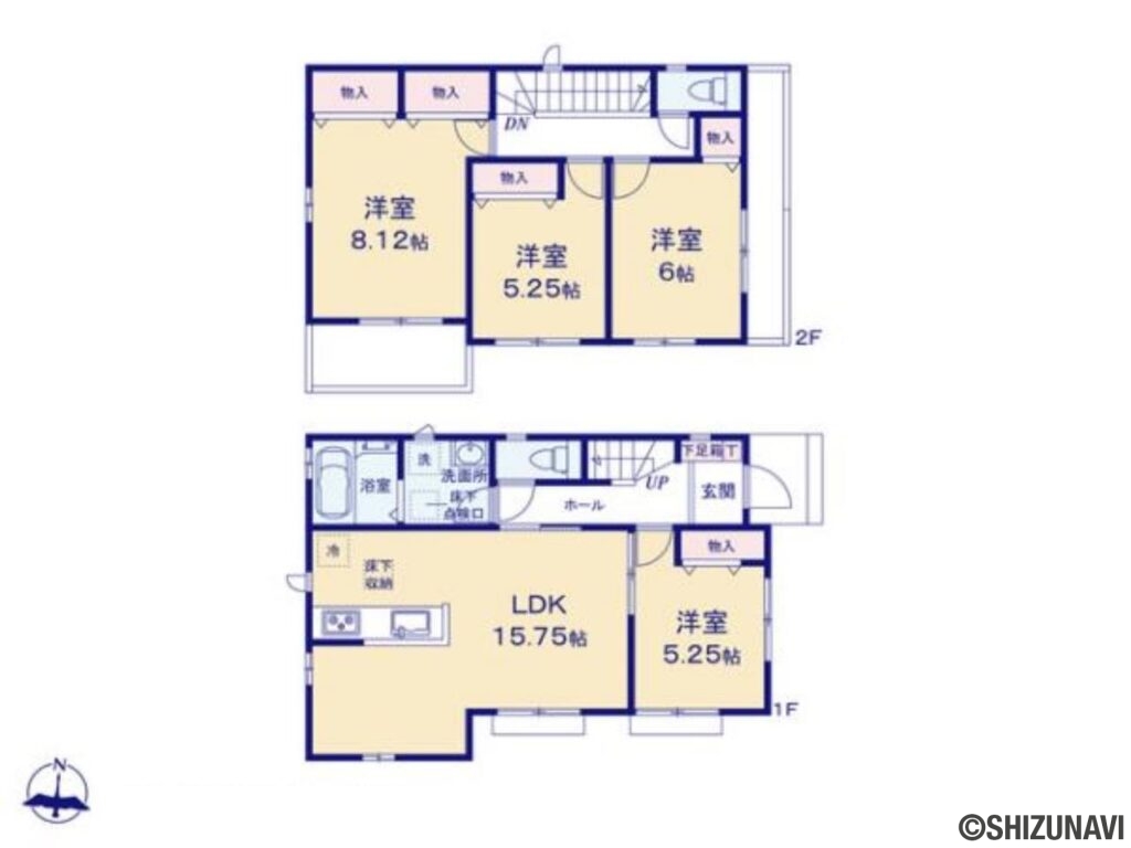 藤枝市天王町6期　間取り図の新築一戸建て4LDK