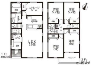 【2025.12完成予定】リーブルガーデン葵区瀬名中央　新築一戸建て　の物件画像