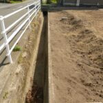 敷地北側の水路