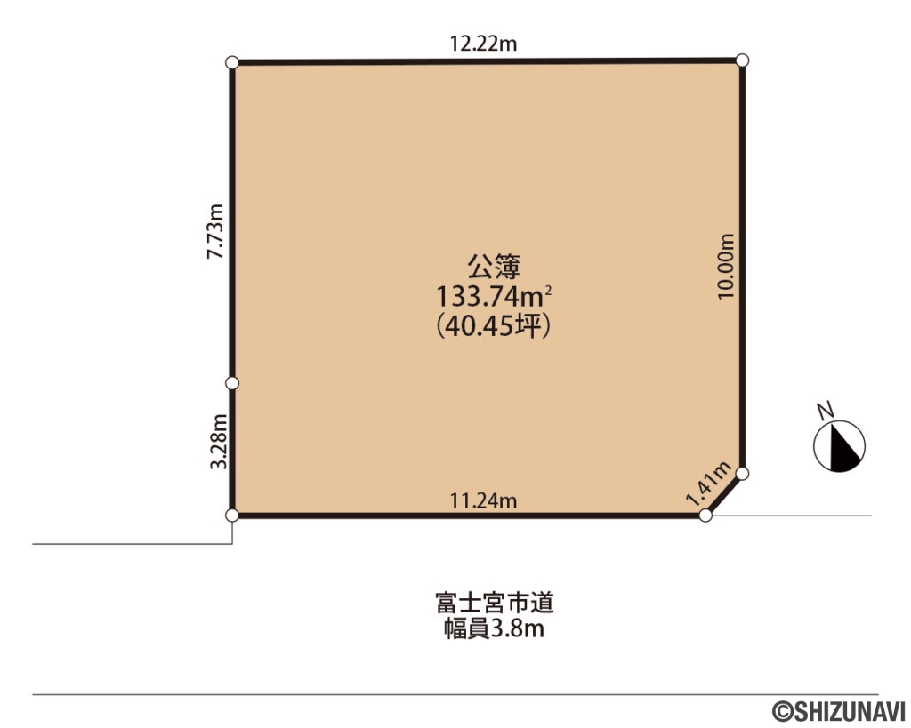 富士宮市富士見ヶ丘　土地　形状図