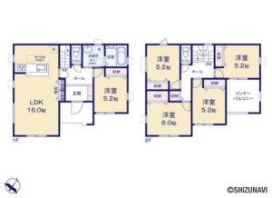 島田市金谷東2丁目　4期　4LDK・5LDK　2026年1月完成済の物件画像