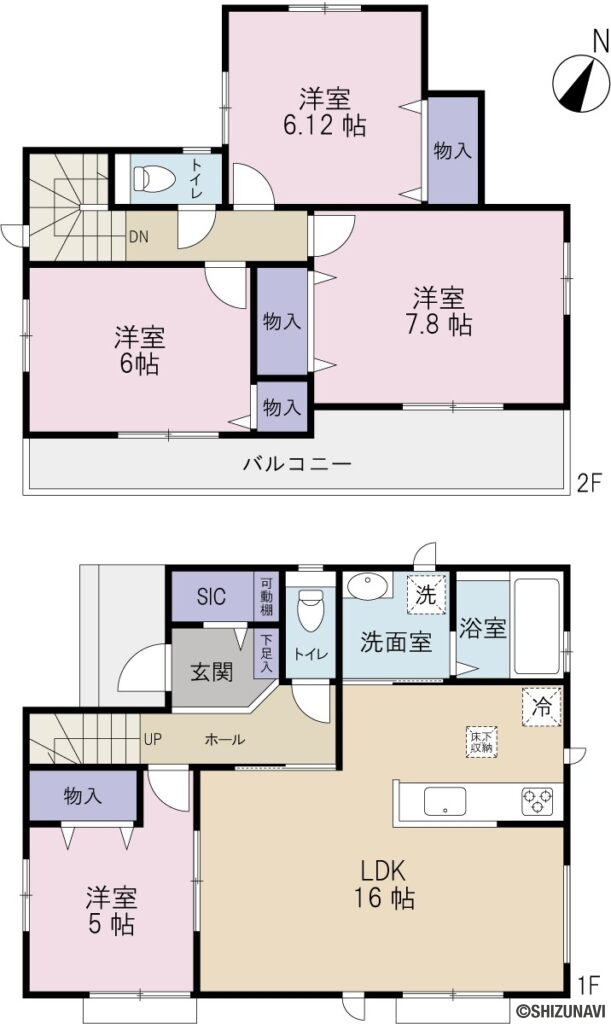 御殿場市御殿場83番　A棟の間取り図