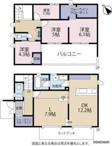 三島市徳倉三丁目 間取図