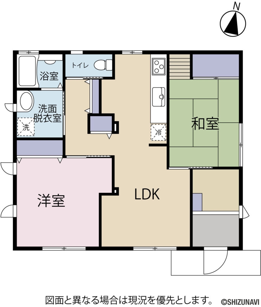 石津3丁目　間取り図の中古住宅2LDK