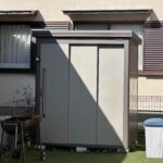 大きな物置もあり、バーベキューセット等様々なアウトドア用品の収納に便利です。