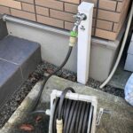 外水栓がありますので、洗車等に便利です。