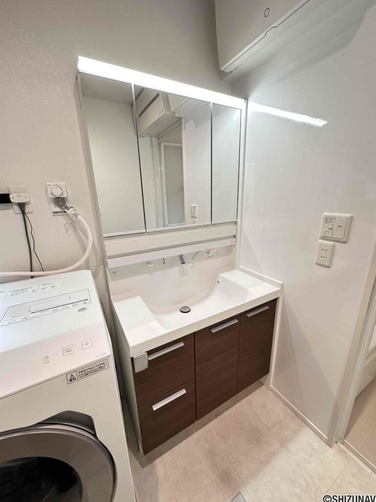 洗面室も綺麗な状態です。
